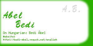 abel bedi business card