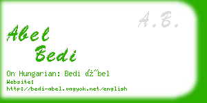 abel bedi business card